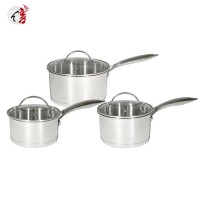 realwin 6 pieces large glass lid stainless steel cooking pot saucepan set with die casting handles