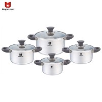 realwin produce icool bakelite handle 8 pcs stainless steel hot pot casserole set